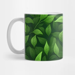 green leaves pattern Mug